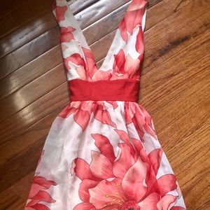 Floral dress with tie back